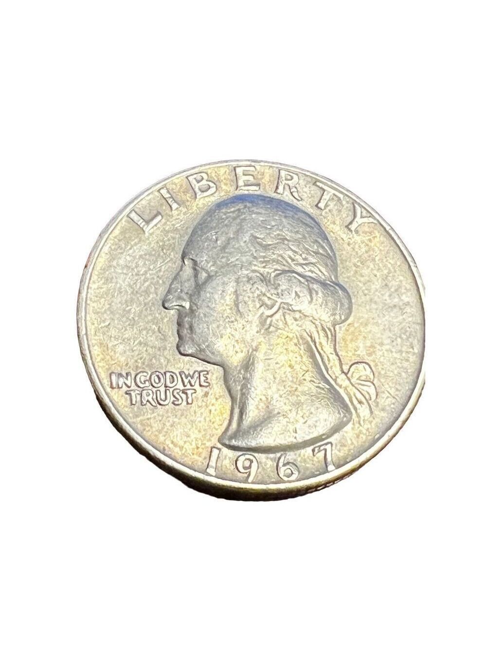 1967 25c Washington Quarter Double Die no Mint Mark